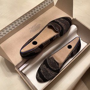 NEW! Rothy's Golden Shimmer Women's Loafer - Size 9 Black/Rose Gold